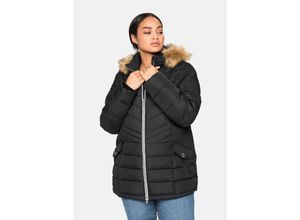 4063135804772 - Große Größen Steppjacke mit abnehmbarer Kapuze schwarz Gr54