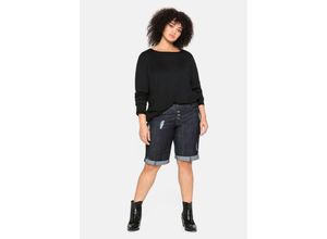 4063135823148 - Große Größen Jeansbermudas im Used-Look blue black Denim Gr50