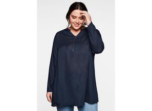 4063135914952 - Große Größen Longtunika in A-Linie mit Zipper am Ausschnitt nachtblau Gr42 4063135914952 - Große Größen Longtunika in A-Linie mit Zipper am Ausschnitt nachtblau Gr42