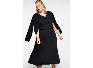 4063135917090 - Große Größen Set aus ärmellosem Kleid und kurzem Cardigan schwarz Gr40