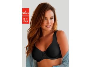 4063136002245 - Große Größen Doppelpack T-Shirt BHs schwarz+weiß Gr85F