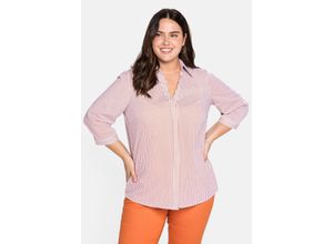 4063136055425 - Große Größen Bluse mit Streifen und V-Ausschnitt weiß gestreift Gr50 4063136055425 - Große Größen Bluse mit Streifen und V-Ausschnitt weiß gestreift Gr50