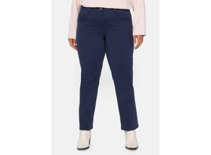 4063136056798 - Große Größen Gerade Twill-Hose in extrakurzer Petite-Länge marine Gr40