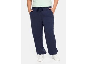 4063136067404 - Große Größen Joggpants mit elastischen Bündchen TENCEL™ Lyocell marine Gr40