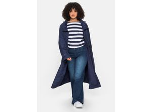 4063136067961 - Große Größen Mantel in Oversized-Form mit Taschen und Tunnelzug marine Gr52