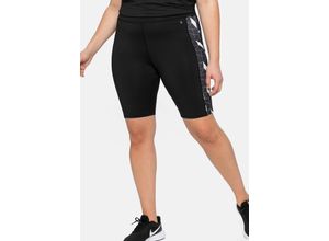 4063136074891 - Große Größen Funktions-Radlerhose mit seitlichem Muster schwarz Gr44