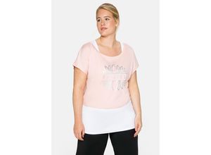 4063136075638 - Große Größen Shirt und Top im Set aus Funktionsmaterial rosé+weiß Gr46