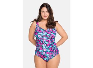 4063136081745 - Große Größen Tankini-Top mit Shaping-Einsatz wattierte Cups blau-pink Gr46B