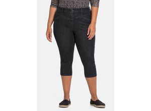 4063136103782 - Große Größen Caprijeans in Bodyforming-Qualität black Denim Gr40