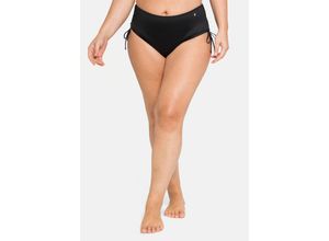 4063136147663 - Große Größen Bikinihose mit Shaping-Einsatz seitliche Raffung schwarz Gr40