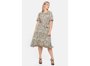 4063136215973 - Große Größen Jerseykleid mit kurzen Flügelärmeln natur bedruckt Gr58 4063136215973 - Große Größen Jerseykleid mit kurzen Flügelärmeln natur bedruckt Gr58