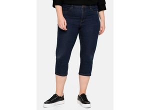 4063136242993 - Große Größen Caprijeans mit Catfaces und Kontrastnähten dark blue Denim Gr40 4063136242993 - Große Größen Caprijeans mit Catfaces und Kontrastnähten dark blue Denim Gr40