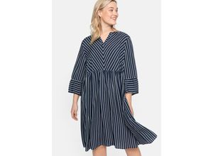 4063136253074 - Große Größen Kleid mit Streifen weit schwingender Rock marine gestreift Gr58 4063136253074 - Große Größen Kleid mit Streifen weit schwingender Rock marine gestreift Gr58