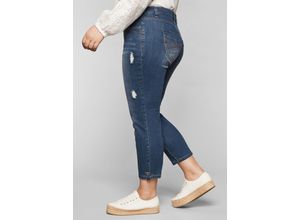 4063136253296 - Große Größen Slim Fit Jeans in 7 8-Länge mit Destroyed-Effekten blue Denim Gr42