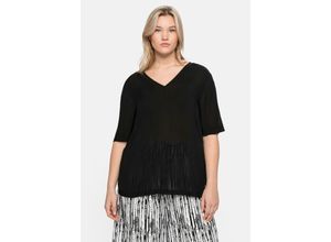 4063136277360 - Große Größen Tunika mit V-Ausschnitt vorn und hinten schwarz Gr58