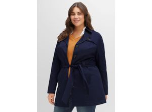 4063136358410 - Große Größen Trenchcoat in Kurzform marine Gr52