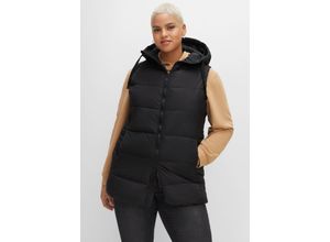 4063136359028 - Große Größen Steppweste in A-Linie mit Kapuze und 2-Wege-Zipper schwarz Gr54 4063136359028 - Große Größen Steppweste in A-Linie mit Kapuze und 2-Wege-Zipper schwarz Gr54