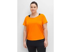 4063136360888 - Große Größen Shirt und Top im Set aus Funktionsmaterial orange+schwarz Gr40