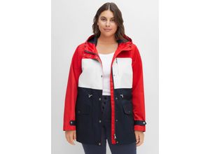 4063136365951 - Große Größen Outdoorjacke in Colourblocking-Optik wasserdicht nachtblau Gr44