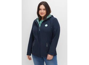 4063136371464 - Große Größen Softshell-Jacke mit Fleece-Innenseite nachtblau Gr40