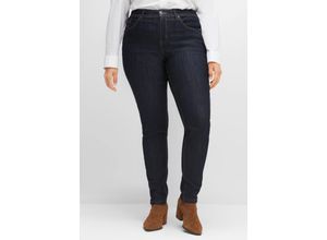 4063136373741 - Große Größen Schmale Stretch-Jeans KIRA in 5-Pocket-Form blue black Denim Gr44