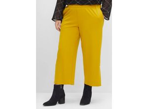 4063136388295 - Große Größen Weite 7 8-Hose mit Schlupfbund und hohem Schlitz senfgelb Gr50