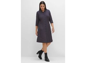 4063136389353 - Große Größen Jerseykleid in Hemdblusen-Stil leicht elastisch nachtblau bedruckt Gr52 4063136389353 - Große Größen Jerseykleid in Hemdblusen-Stil leicht elastisch nachtblau bedruckt Gr52