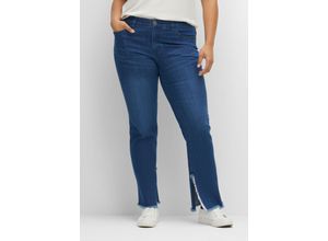 4063136392681 - Große Größen Gerade Jeans mit geschlitztem Innensaum blue Denim Gr40