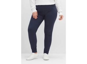 4063136408566 - Große Größen Skinny Twillhose mit Gummibund nachtblau Gr54