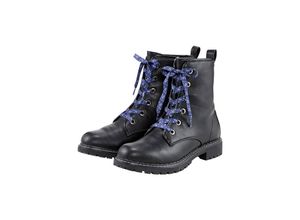 4063136419586 - Große Größen Schnürboots in Crinkle-Optik schwarz Gr37