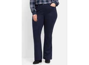 4063136553655 - Große Größen Bootcut-Hose in Five-Pocket-Form elastische Qualität nachtblau Gr40