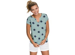 4063136617005 - Große Größen Jerseyshirt mit Sternenprint aus Flammgarn mint gemustert Gr42