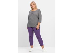 4063136681501 - Große Größen Schmale 7 8-Stretchhose mit elastischem Bund pflaume Gr44