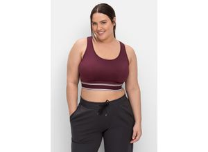 4063136708369 - Große Größen Sport-BH aus COOLMAX® in Bustier-Form aubergine Gr50