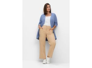 4063136709274 - Große Größen Gerade Twillhose in Curvy-Schnitt PIA mit Biesen vorn beigefarben Gr50