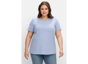 4063136734726 - Große Größen Jerseyshirt mit Wordingprint leicht tailliert mittelblau bedruckt Gr56 58 4063136734726 - Große Größen Jerseyshirt mit Wordingprint leicht tailliert mittelblau bedruckt Gr56 58