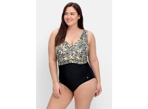 4063136738830 - Große Größen Badeanzug mit tiefem Rücken und Shaping-Effekt schwarz Gr52E