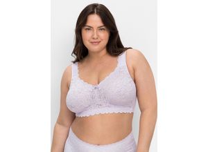 4063136752232 - Große Größen BH ohne Bügel aus dekorativer Vollspitze lavendel Gr115E