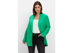 4063136771745 - Große Größen Blazer mit Schalkragen und Taschen blattgrün Gr44