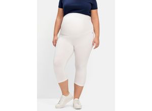 4063136788293 - Große Größen Umstands-Leggings in Caprilänge mit Überbauchbund weiß Gr40