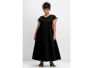 4063136792641 - Große Größen Jerseykleid mit weitem Rock und V-Ausschnitt schwarz Gr46 4063136792641 - Große Größen Jerseykleid mit weitem Rock und V-Ausschnitt schwarz Gr46