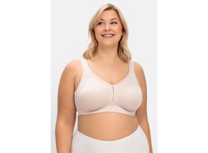 4063136852727 - Große Größen Entlastungs-BH ohne Bügel mit tonigen Streifen sand Gr85D