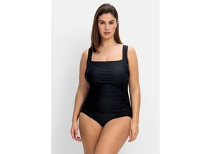 4063136881161 - Große Größen Badeanzug mit Raffung und Shaping-Einsatz schwarz Gr44D