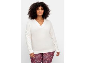 4063136884964 - Große Größen Oversize-Sweatshirt mit Stickerei hinten offwhite Gr40 42