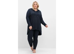 4063136889013 - Große Größen 2-tlg Relaxanzug mit Longshirt und Leggings nachtblau Gr40 42