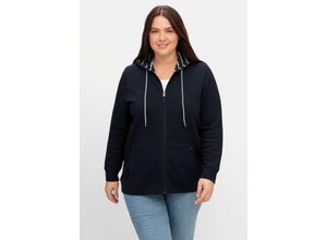 4063136890323 - Große Größen Sweatjacke mit Kapuze aus Waffelpiqué nachtblau Gr44 46 4063136890323 - Große Größen Sweatjacke mit Kapuze aus Waffelpiqué nachtblau Gr44 46