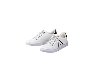 4063136892198 - Große Größen Sneaker mit goldfarbenen Kontrastdetails weiß Gr40 4063136892198 - Große Größen Sneaker mit goldfarbenen Kontrastdetails weiß Gr40
