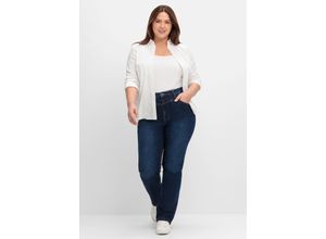 4063136895557 - Große Größen Bodyforming Jeans mit Shaping-Einsatz gerade Form dark blue Denim Gr40