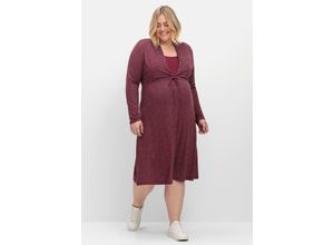 4063136908547 - Große Größen Stillkleid aus Jersey mit Minimalprint weinrot bedruckt Gr40