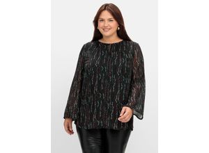 4063136928163 - Große Größen Gefütterte Chiffontunika mit Alloverprint schwarz gemustert Gr40 4063136928163 - Große Größen Gefütterte Chiffontunika mit Alloverprint schwarz gemustert Gr40